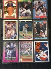 Nolan Ryan 9 Card Baseball Lot in Pages - Different years, conditions