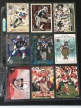 9 Card Football Lot in Pages - Different players, years, conditions