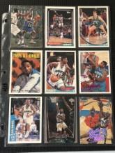 9 Card Basketball Lot in Pages - different players, years, conditions