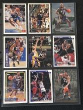 9 Card Basketball Lot in Pages - different players, years, conditions