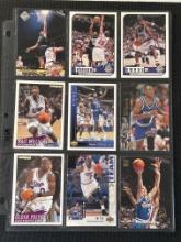 9 Card Basketball Lot in Pages - different players, years, conditions