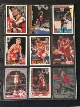 9 Card Basketball Lot in Pages - different players, years, conditions