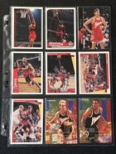 9 Card Basketball Lot in Pages - different players, years, conditions