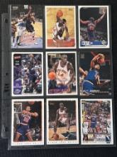 9 Card Basketball Lot in Pages - different players, years, conditions