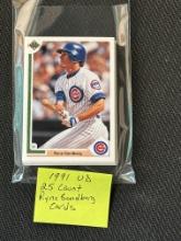 Ryne Sandberg 1991 Upper Deck Lot of 25 - Team bagged