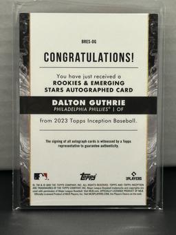 Dalton Guthrie 2023 Topps Inception Rookies and Emerging Stars (#45/50) Rookie RC Auto #BRES-DG