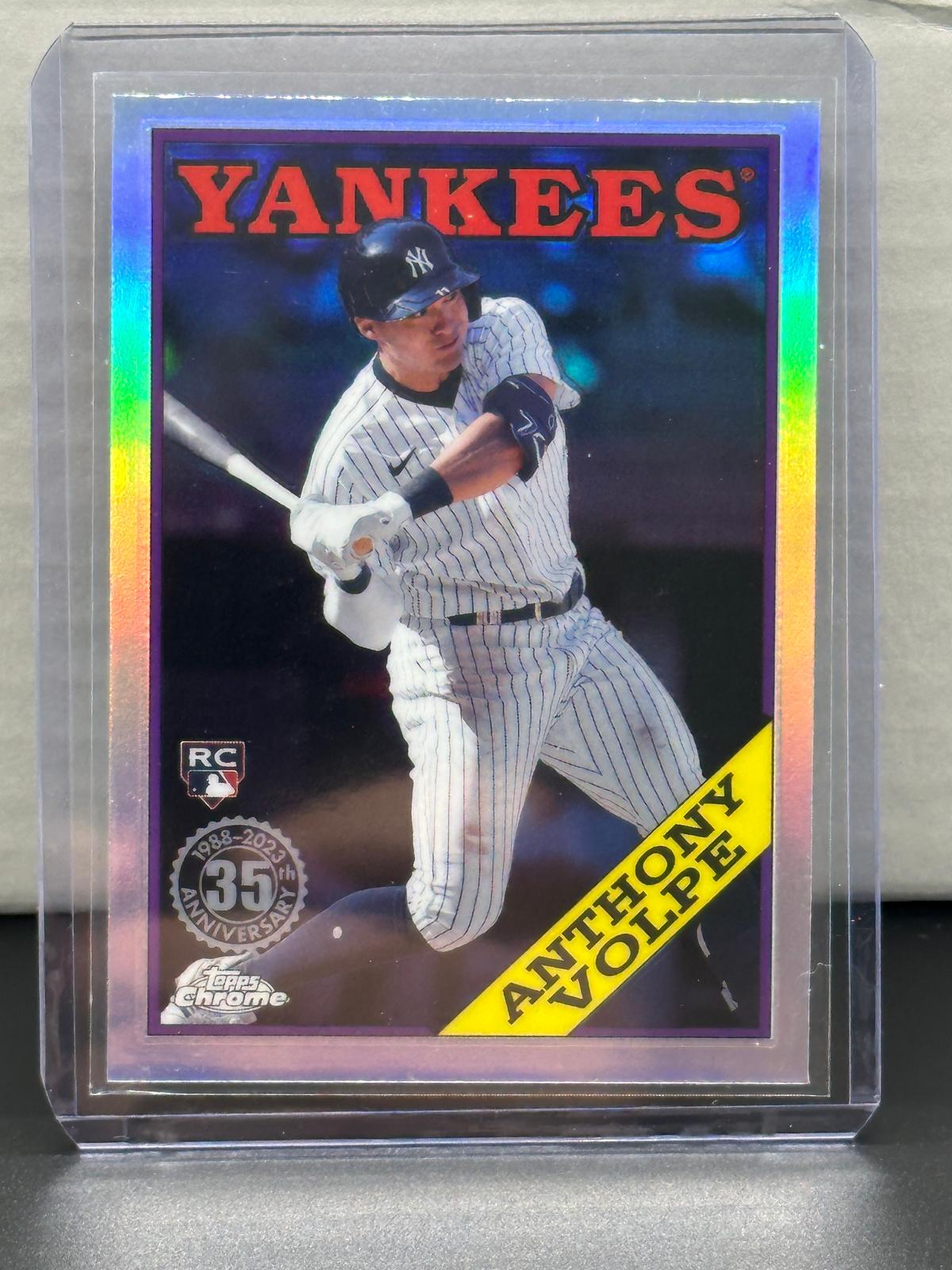 Anthony Volpe 2023 Topps Chrome 1988 Design Rookie RC Refractor Insert #88CU-17