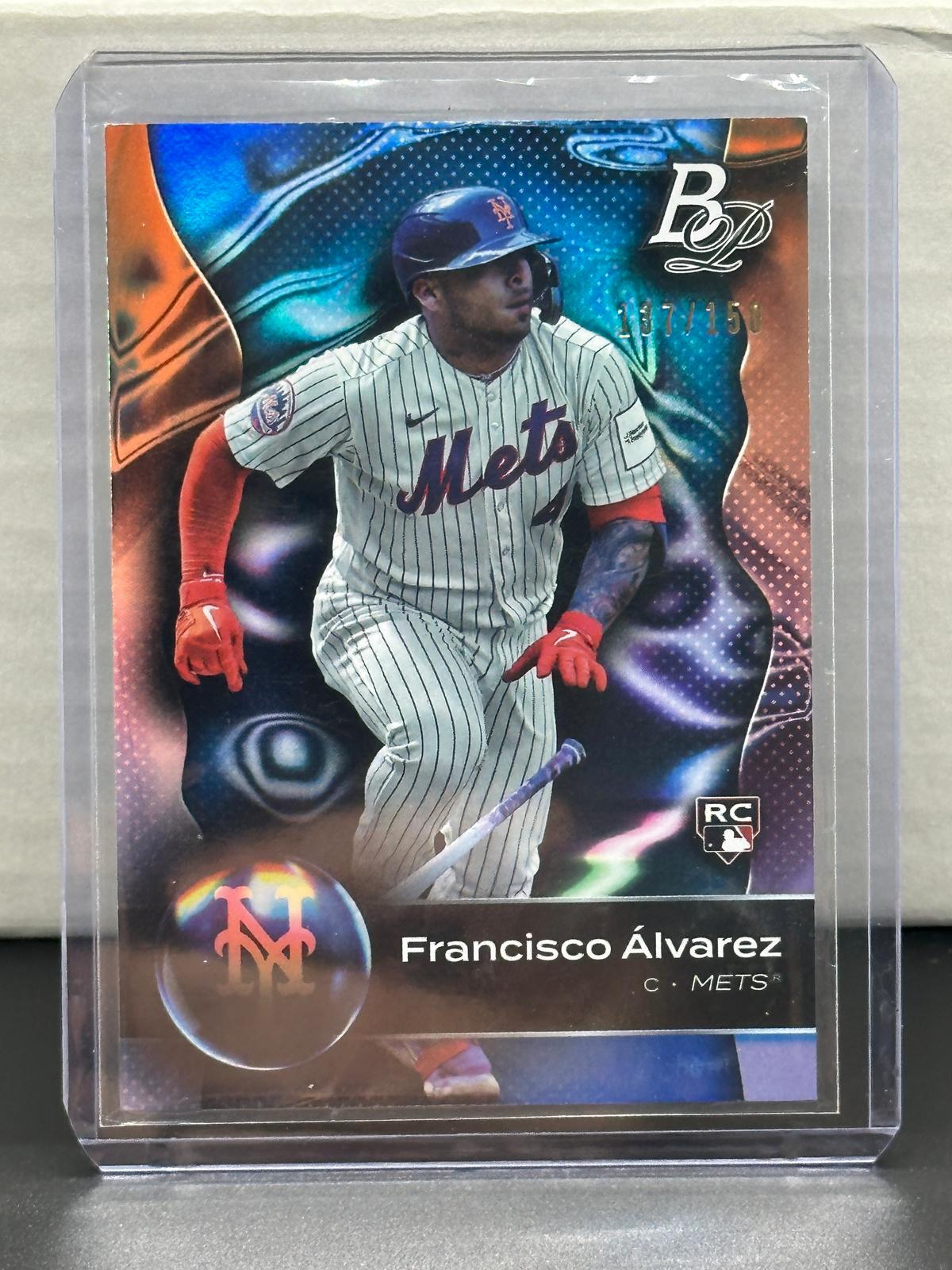 Francisco Alvarez 2023 Bowman Platinum Blue Foil (#137/150) Rookie RC #36