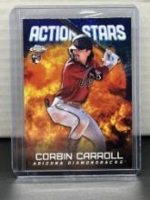 Corbin Carroll 2023 Topps Chrome Action Stars Rookie RC Refractor Insert #ASC-3