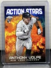 Anthony Volpe 2023 Topps Chrome Action Stars Rookie RC Refractor Insert #ASC-28