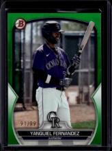 Yanquiel Fernandez 2023 Bowman Green (#91/99) Parallel #BD-61