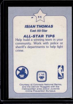 Isiah Thomas 1984 Star All Star Denver Police Card #11