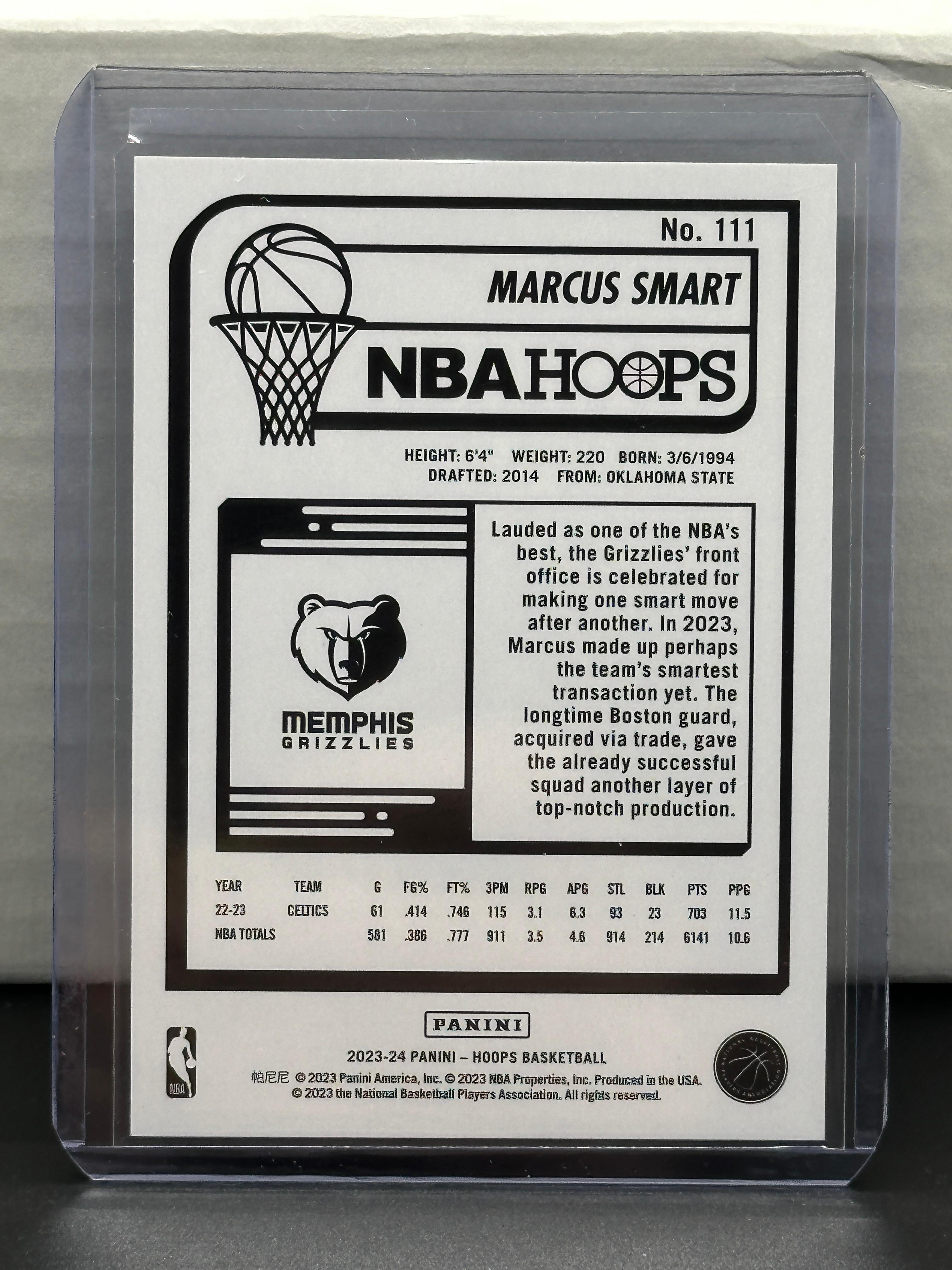 Marcus Smart 2023-24 Panini NBA Hoops Foil Parallel #111