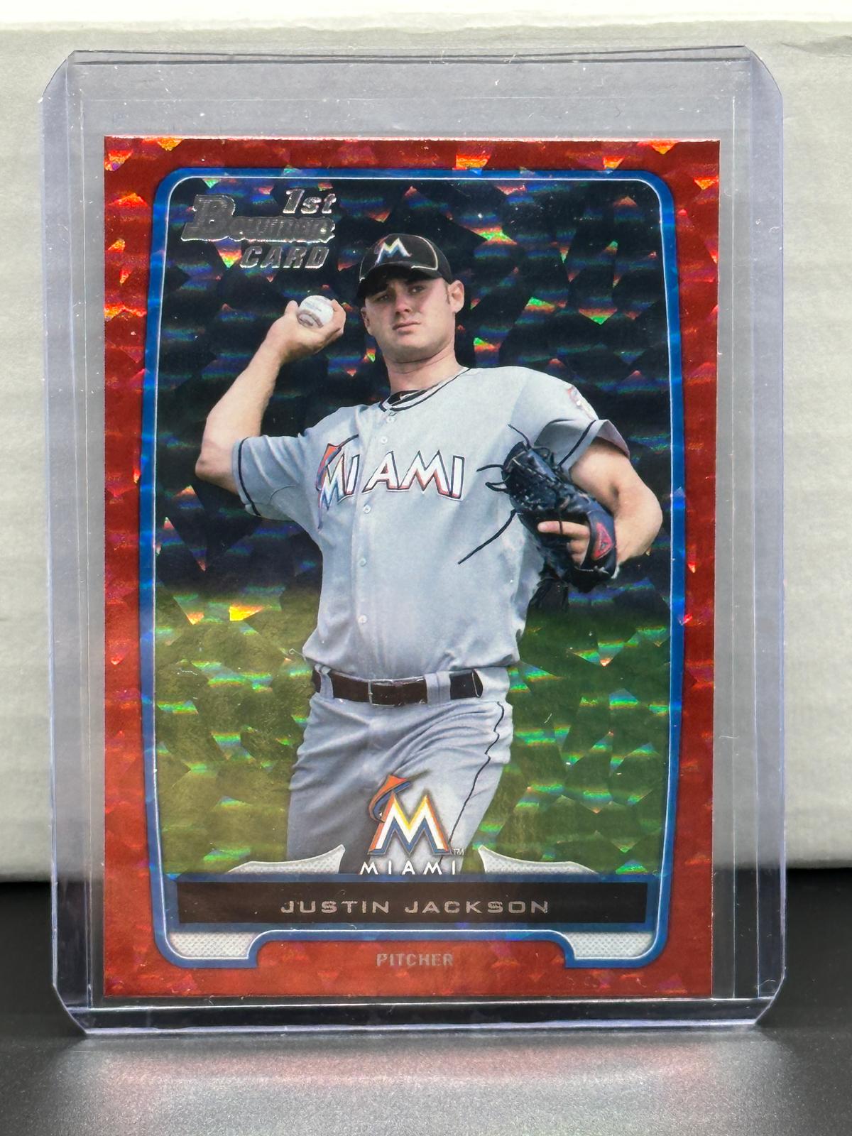 Justin Jackson 2012 Bowman Red Foilboard (#10/25) Rookie RC Parallel #BDPP148