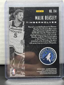 Malik Beasley 2019-20 Panini Illusions Aqua (#76/125) Parallel #114