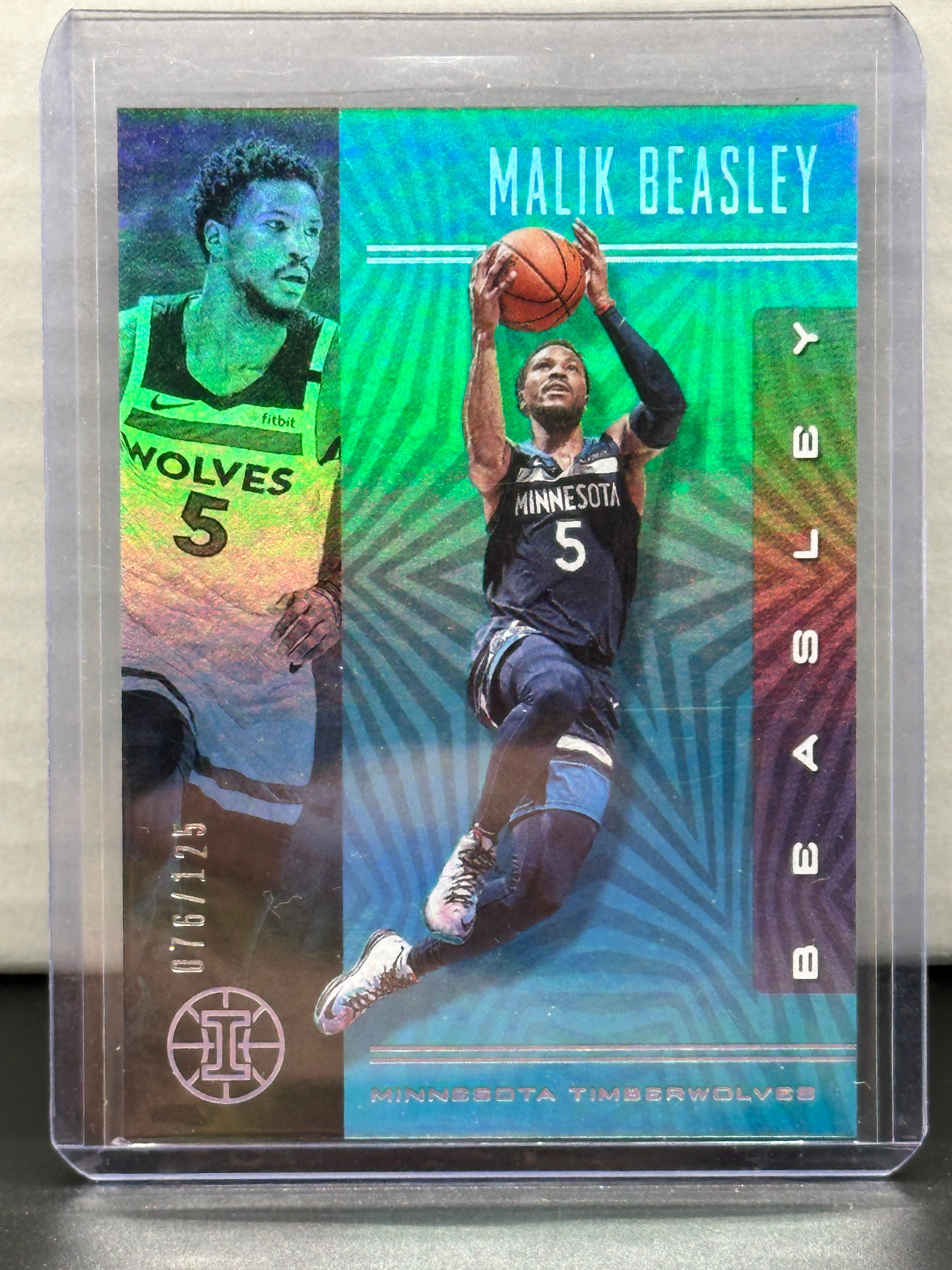 Malik Beasley 2019-20 Panini Illusions Aqua (#76/125) Parallel #114