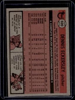 Dennis Eckersley 1981 Topps #620