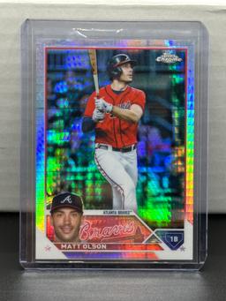 Matt Olson 2023 Topps Chrome Prism Refractor #163