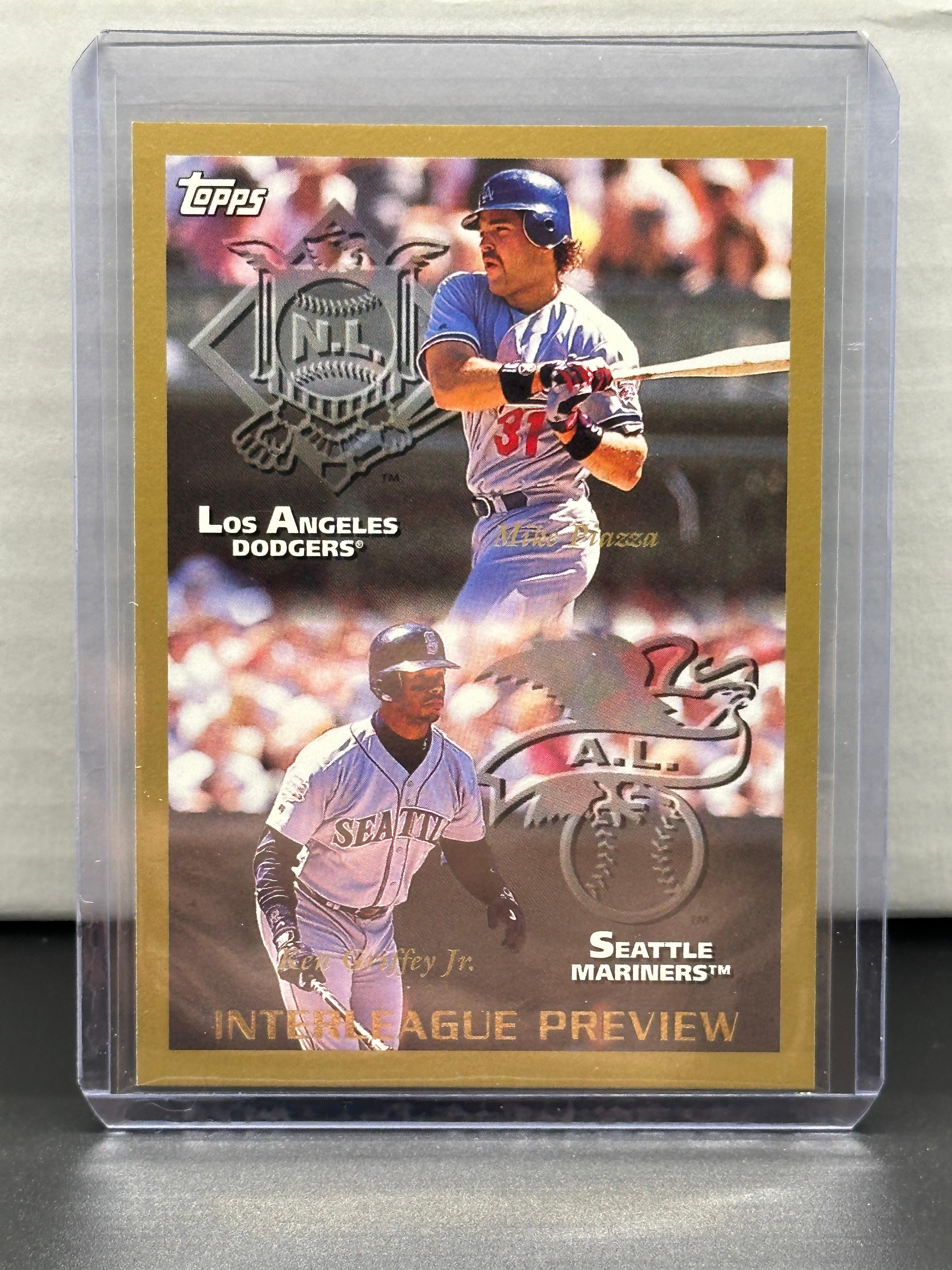 Ken Griffey Jr. Mike Piazza 1998 Topps Interleague Preview #479