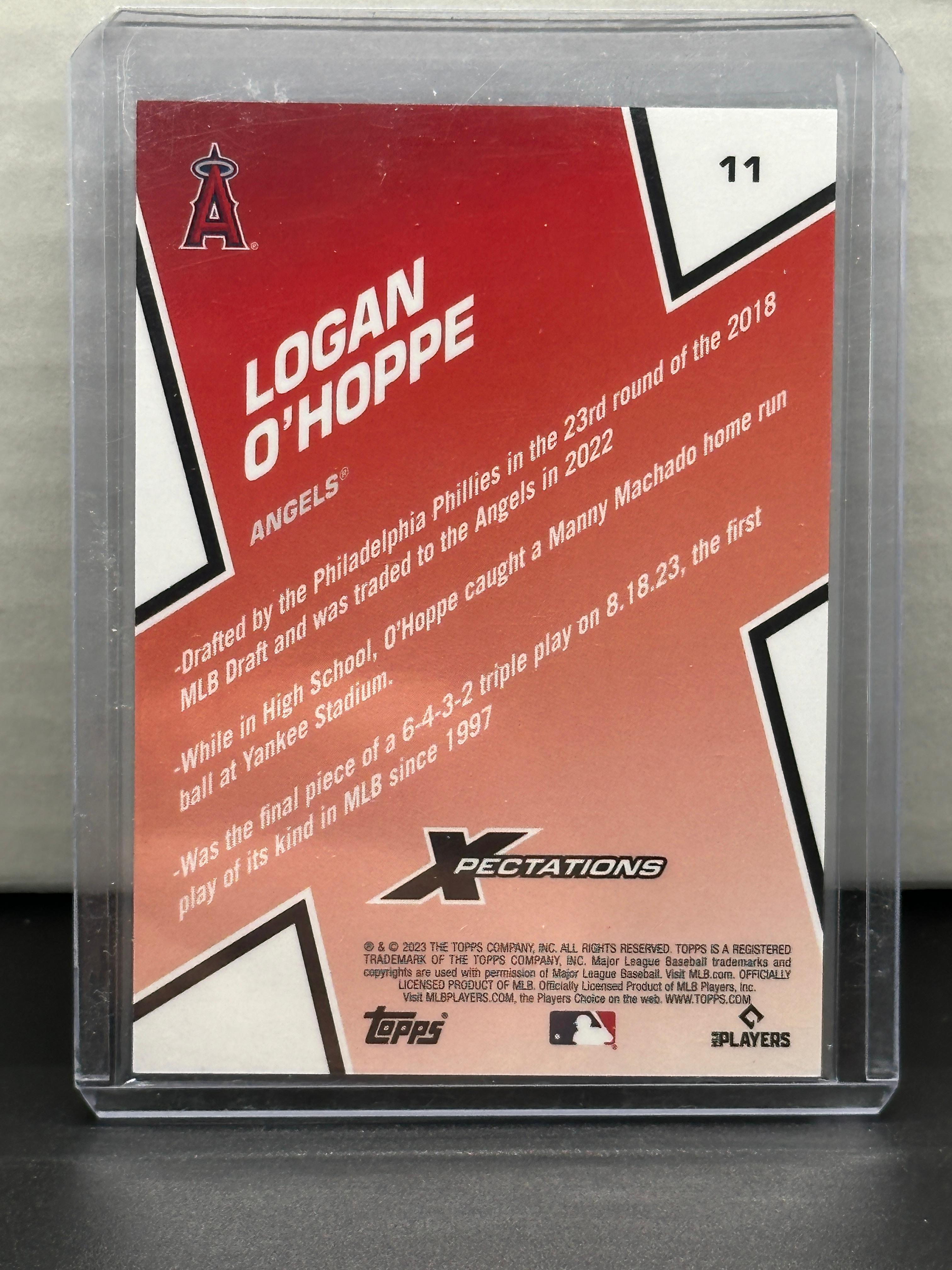 Logan O'Hoppe 2023 Topps Xpectations Crackle Foil (#30/75) Rookie RC #11
