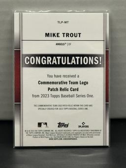 Mike Trout 2023 Topps Commemorative Team Logo Patch Relic Insert #TLP-MT