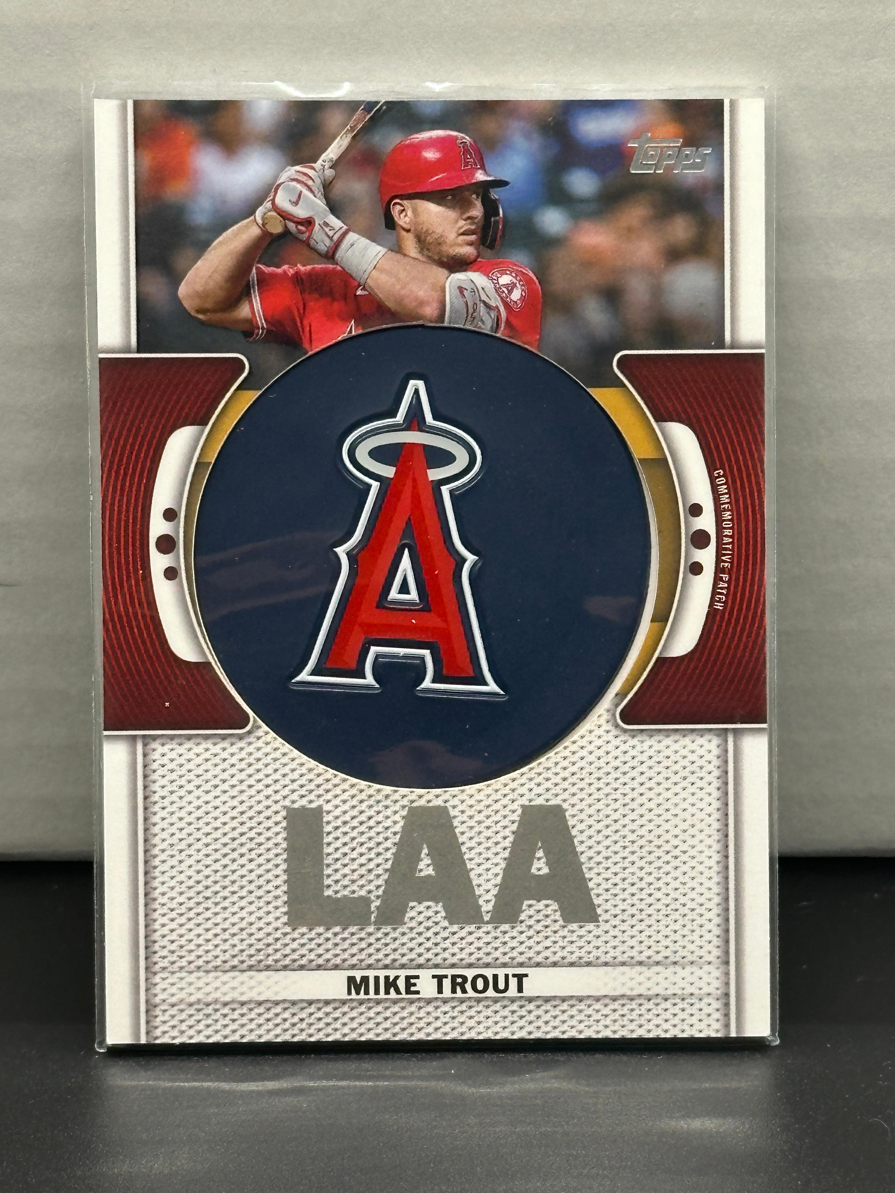 Mike Trout 2023 Topps Commemorative Team Logo Patch Relic Insert #TLP-MT