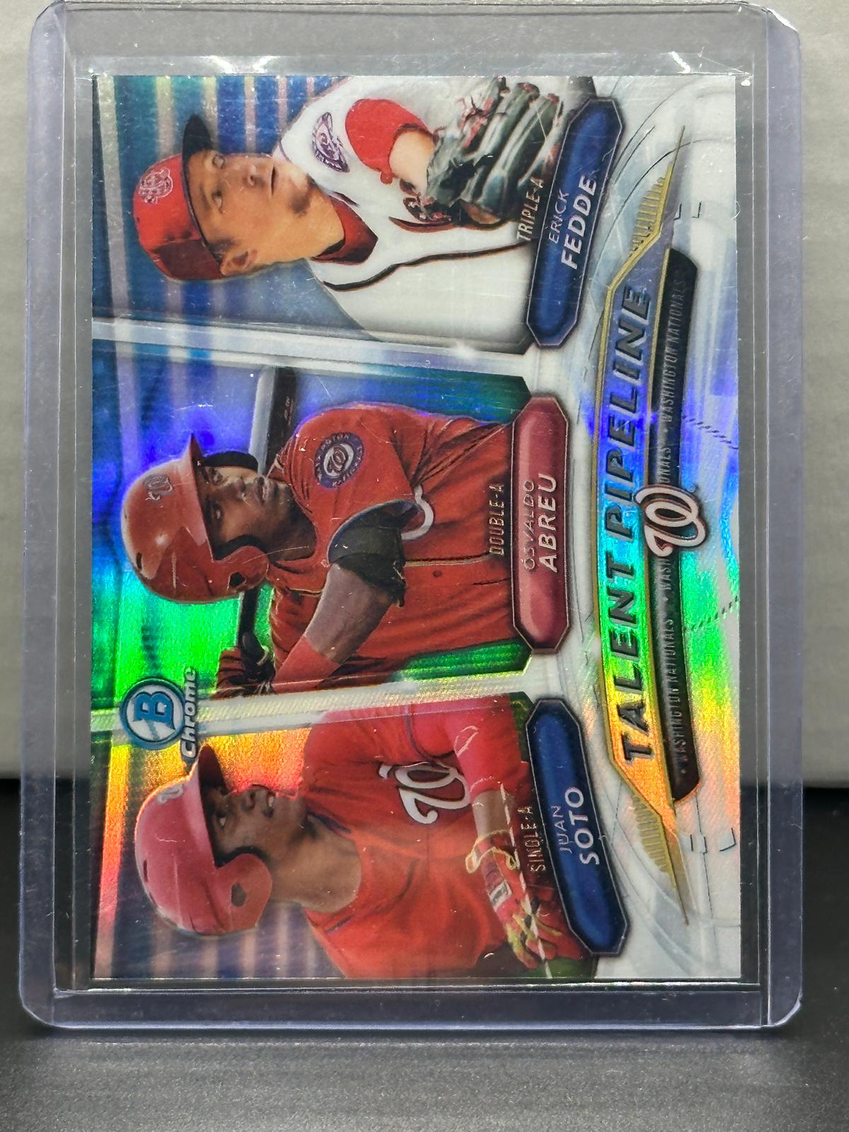 Juan Soto 2018 Bowman Chrome Talent Pipeline Refractor Insert #TP-WAS