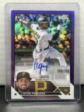 Liover Peguero 2023 Topps Chrome Purple Refractor (#249/250) Rookie RC Auto #RA-LP