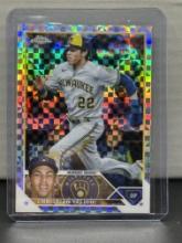 Christian Yelich 2023 Topps Chrome X-Fractor Refractor #109