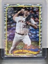 Justin Verlander 2024 Topps 1989 Design Silverboard Foil Insert Parallel #89B-26