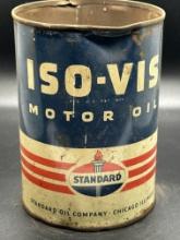 American Standard ISO-VIS Motor Oil 1 Quart Empty Can