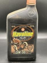 Havoline 100 Years 1904 - 2004 5W-30 Motor Oil 1 Quart Empty Bottle