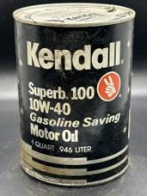 Kendall Superb 100 10W-40 Motor Oil 1 Quart Empty Can