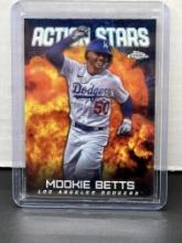 Mookie Betts 2023 Topps Chrome Action Stars Refractor Insert #ASC-23