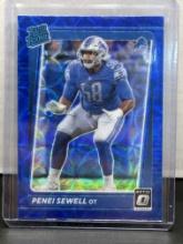 Penei Sewell 2021 Panini Donruss Optic Blue Scope Prizm Rated Rookie RC #260