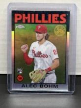 Alec Bohm 2021 Topps Chrome 1986 Design Rookie RC Refractor Insert #86BC-14