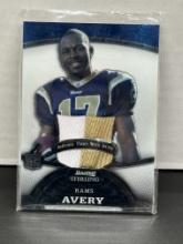 Donnie Avery 2008 Bowman Sterling Authentic Player Worn Patch (#9/309) Rookie RC #163