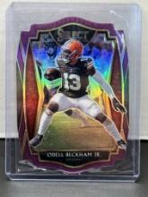 Odell Beckham Jr. 2020 Panini Select Purple Prizm Premier Level Die Cut #