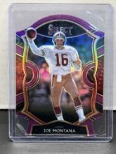 Joe Montana 2020 Panini Select Purple Prizm Concourse Level Die Cut #19