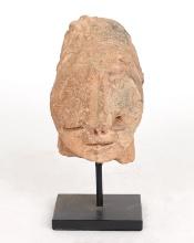 Ancient Abstract Terracotta Head, Bura Culture 300-1100 CE