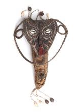 PNG Cowrie Shell and Root Fiber Netted Gourd Bag