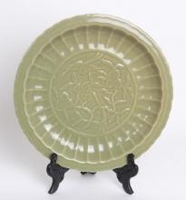 Large Chinese Celadon Porcelain Charger