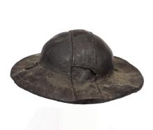 Boiled Leather "Cuir Bouilli" Hat, 19th c.