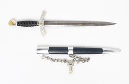 German WWII Luftwaffe First Model Officer's Dress Dagger, Damascus Blade