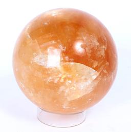 Large Polished Caramel Rock Crystal Sphere