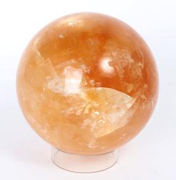 Large Polished Caramel Rock Crystal Sphere