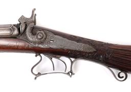 Fine French Percussion Double Barrel Cased Gun, by J. Streels