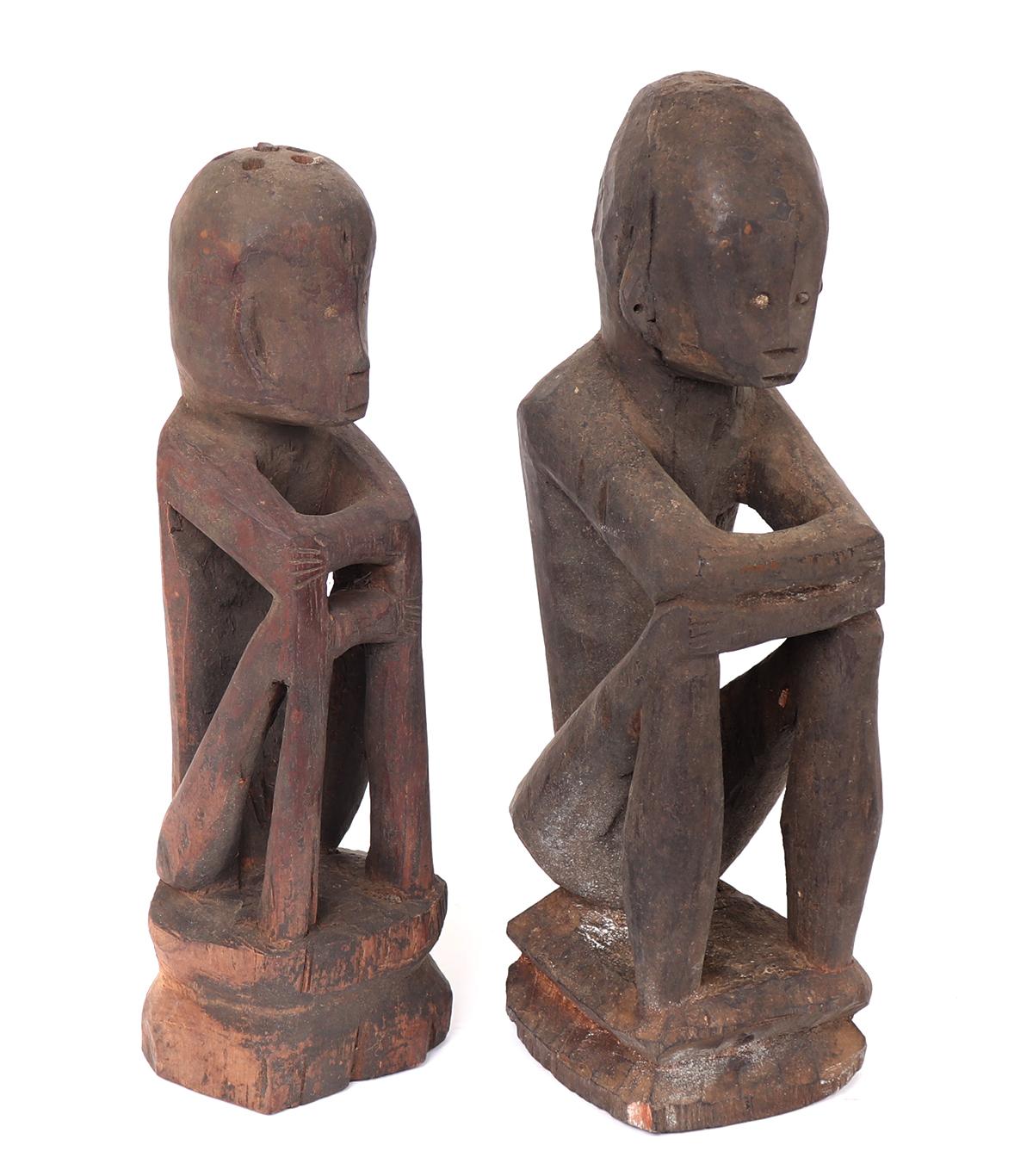 Male and Female Seated Ifugao Rice Gods, Bulul