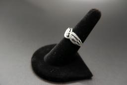 Sterling Silver Diamond Simulant Ring