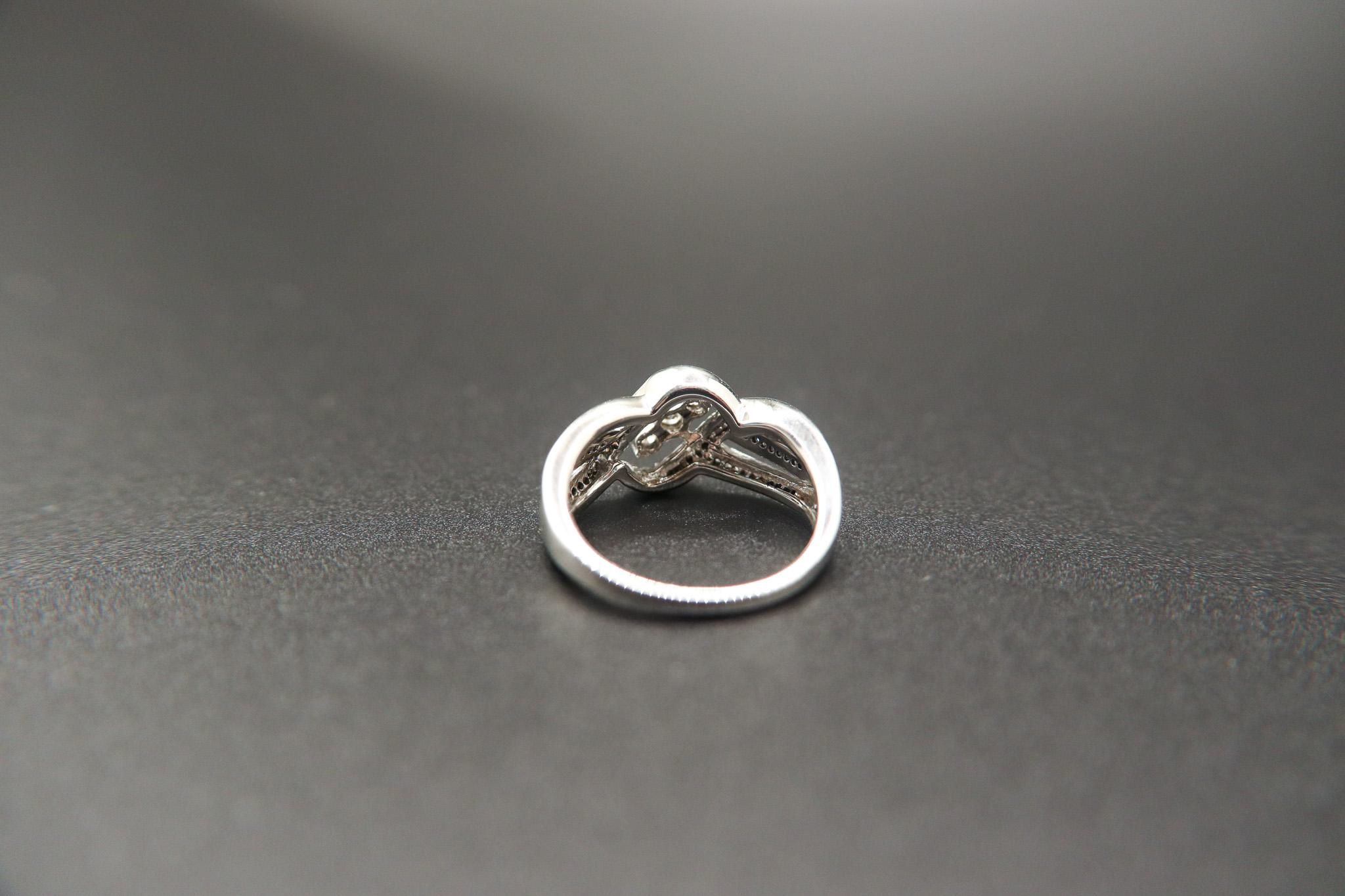 Sterling Silver Diamond Simulant Ring